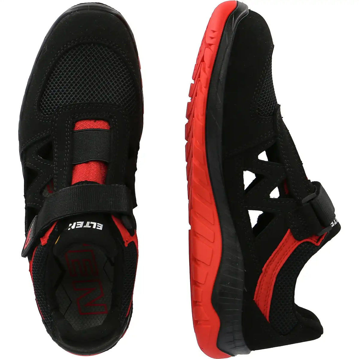 Elten Lonny Easy S1P Sicherheitssandale rot – schwarz