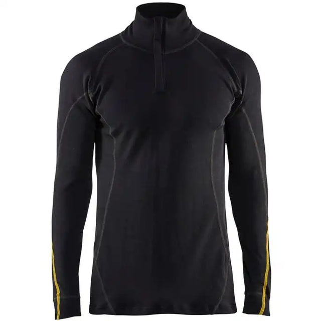 Blåkläder 4796 Flammschutz Unterhemd Half-Zip schwarz – schwarz