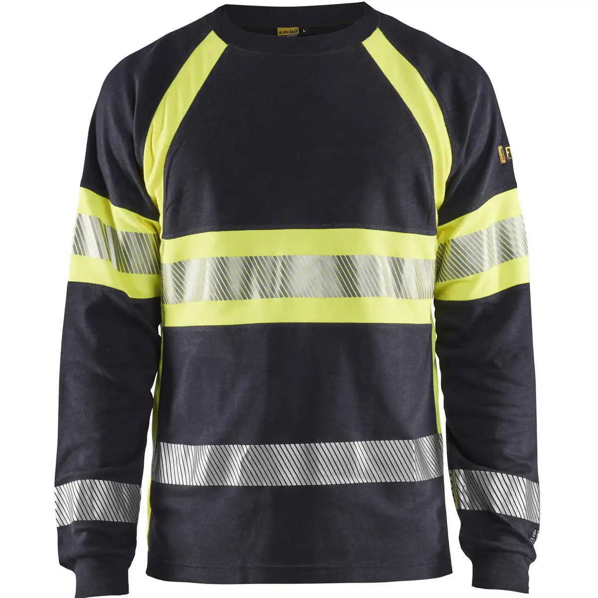 Blåkläder 3484 Multinorm Langarmshirt marine – gelb