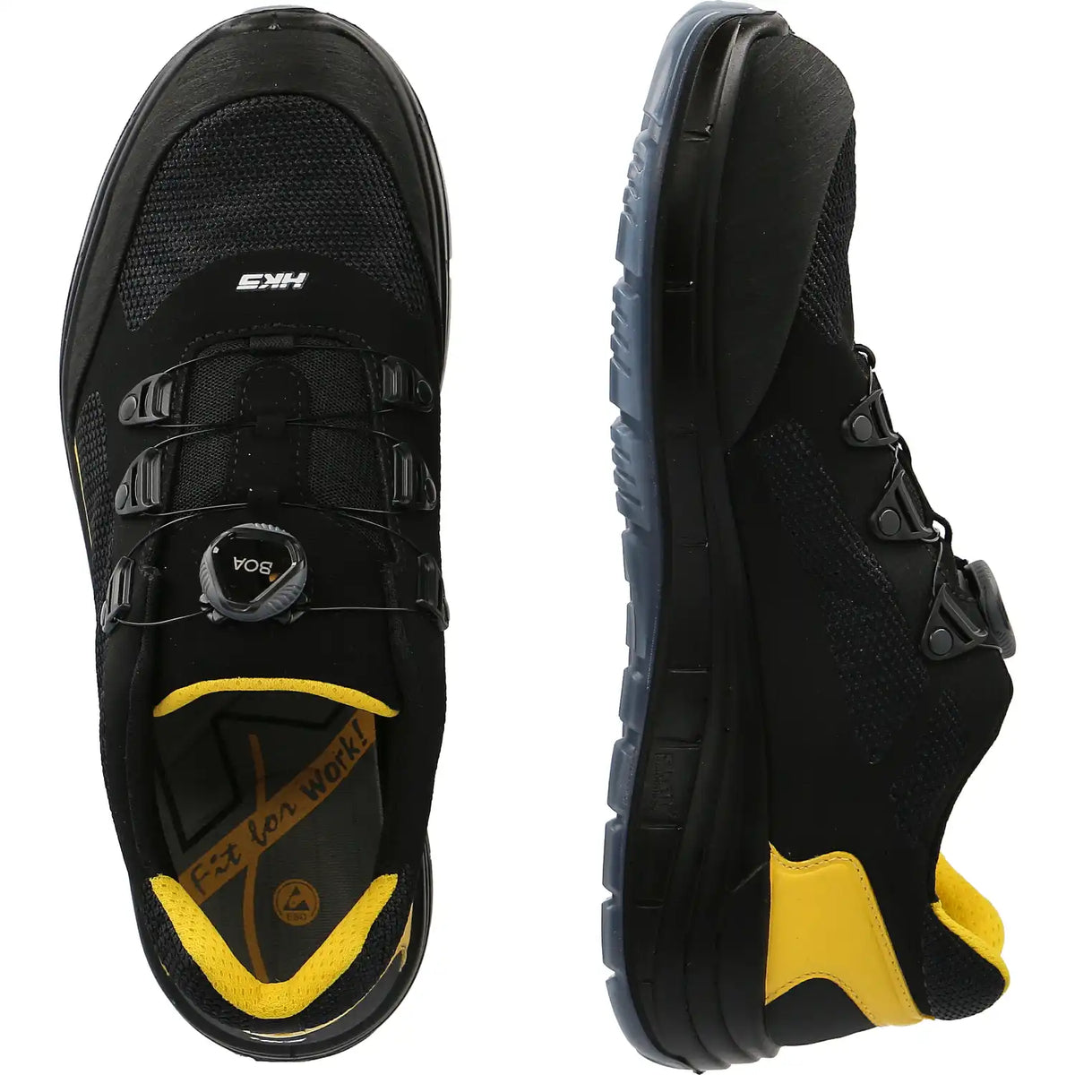 HKS BOA 8 BTP S1P Sicherheitshalbschuhe schwarz – schwarz