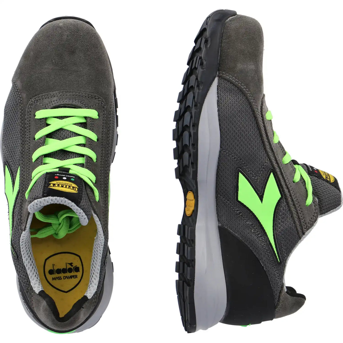 Diadora Glove MDS Text LOW coal S1PS Halbschuhe grau – grau