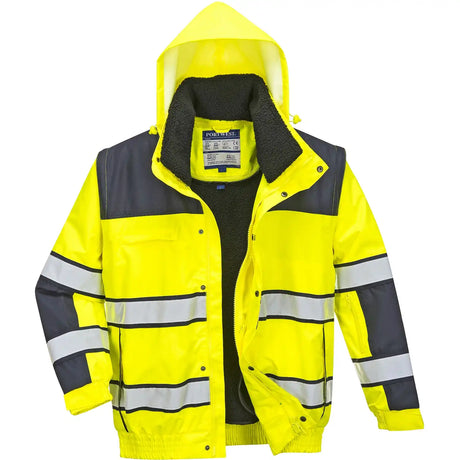 Portwest C466 Warnschutz Pilotenjacke 4in1 – gelb/marine