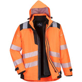 Portwest PW365 PW3 Warnschutz Winterjacke 3in1 – orange/schwarz