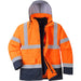 Portwest 4in1 S471 Kontrast Warnschutz Regenjacke – orange/marine