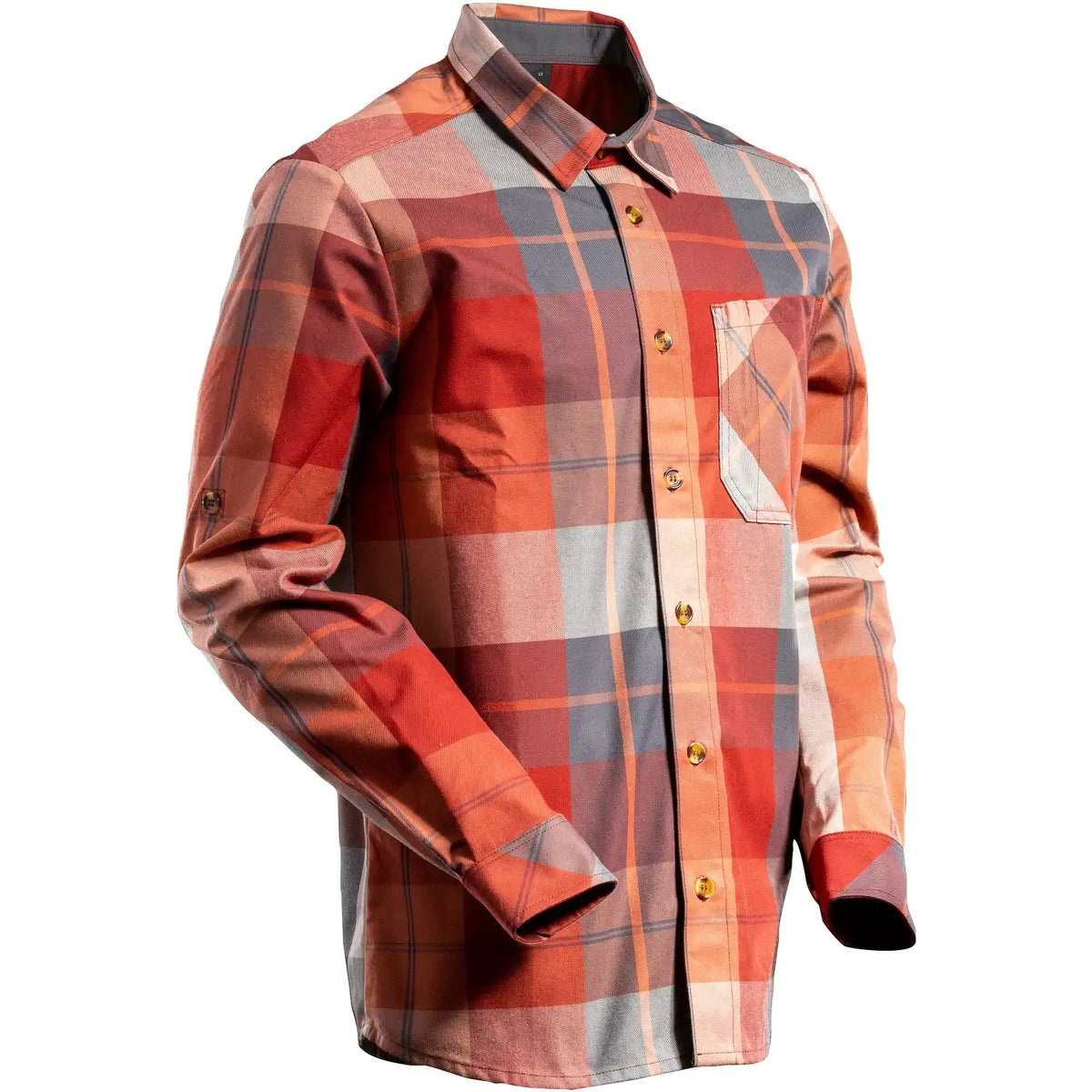 Mascot 22904-446 Customized Flanellhemd – herbstrot-kariert