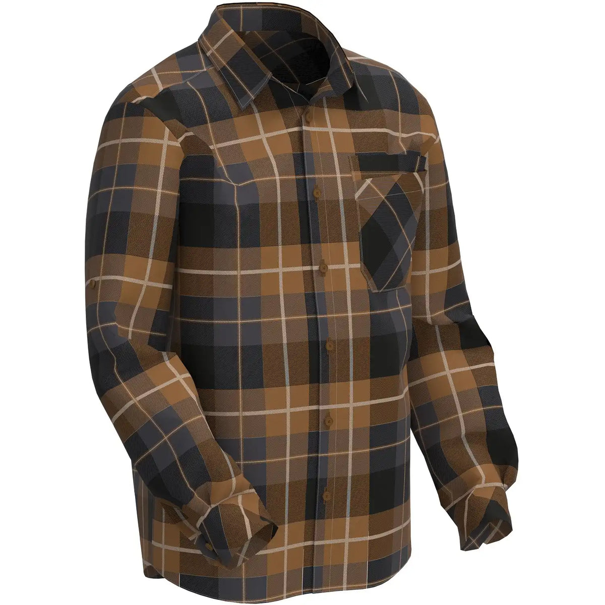 Mascot 22904-446 Customized Flanellhemd – nussbraun-kariert