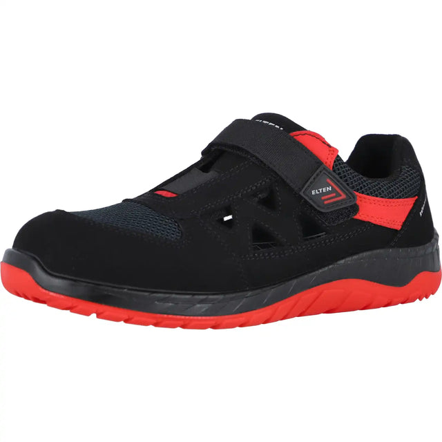Elten Lonny W Easy S1P Sicherheitssandale rot – schwarz