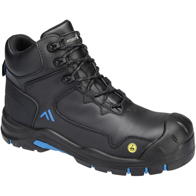 Portwest FC18 S3S Sicherheitshochschuhe schwarz FC18BKB – schwarz