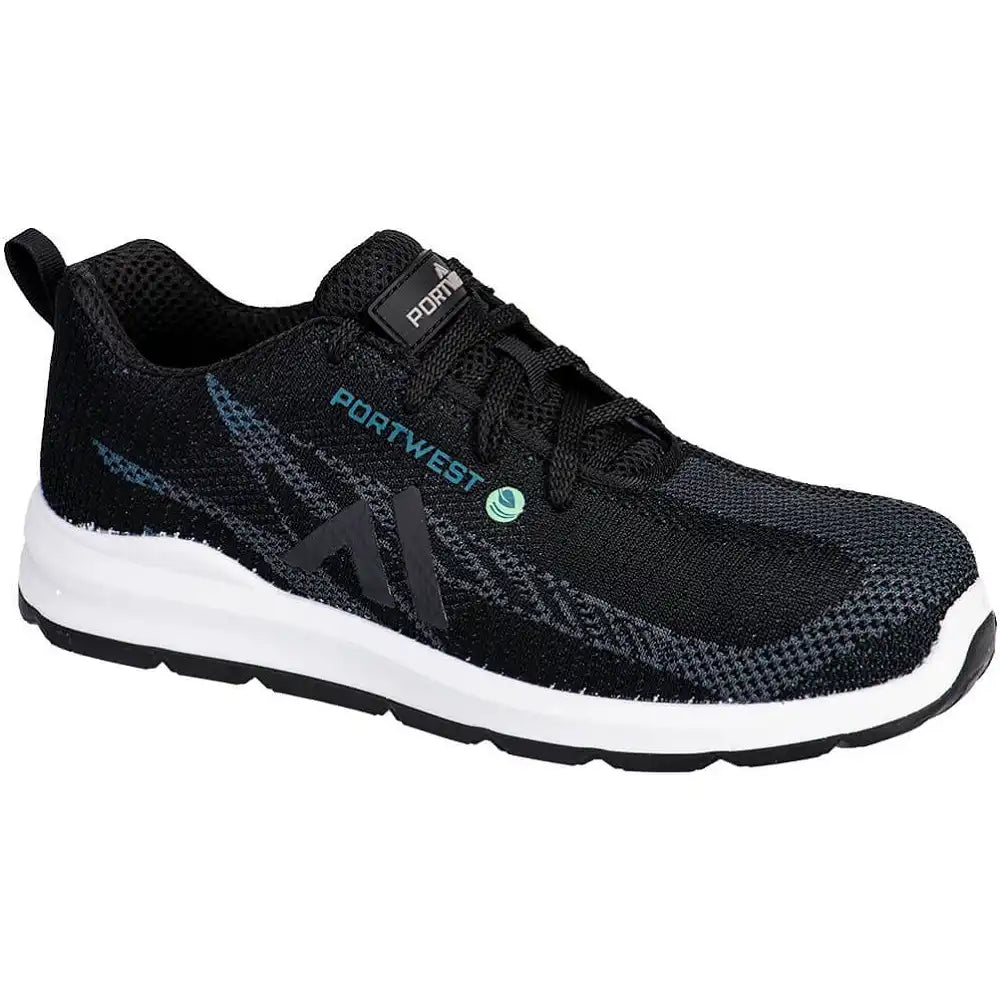 Portwest FC06 S1PS Sicherheitshalbschuhe schwarz/bla – schwarz