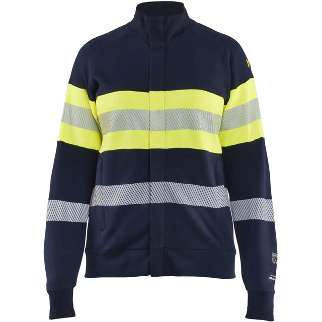 Blåkläder Damen Kl1 3472 Multinorm Sweatjacke marine/gelb – blau