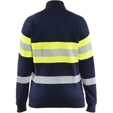 Blåkläder Damen Kl1 3472 Multinorm Sweatjacke marine/gelb – blau