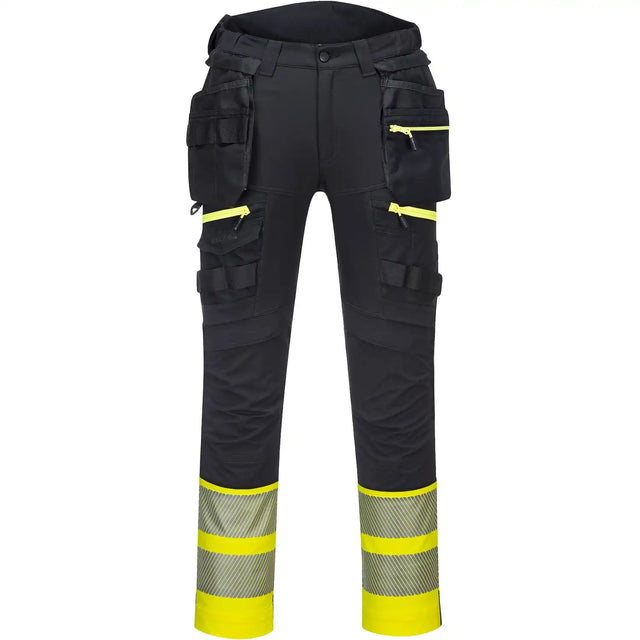 Portwest K1 DX445 schwge Warnschutz Handwerkerhose gelb – gelb