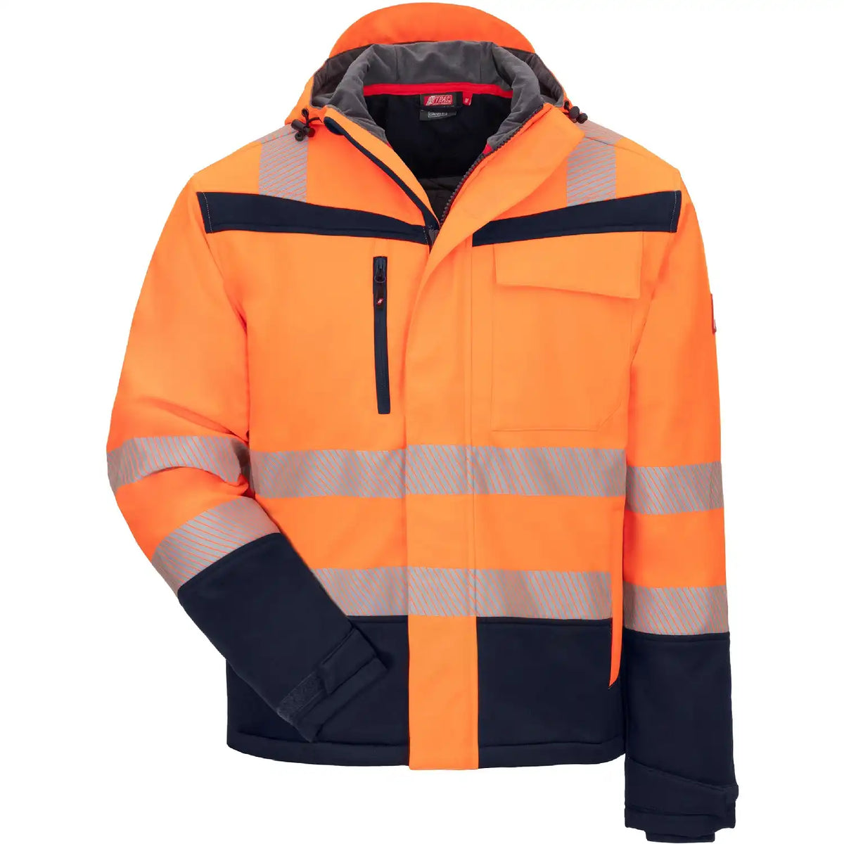 Nitras Warnschutz Winter Softshellj Motion TEX VIZ – orange/marine