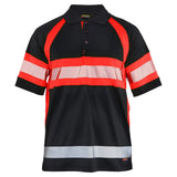 Blåkläder 3338 Warnschutz Polo-Shirt – schwarz/rot
