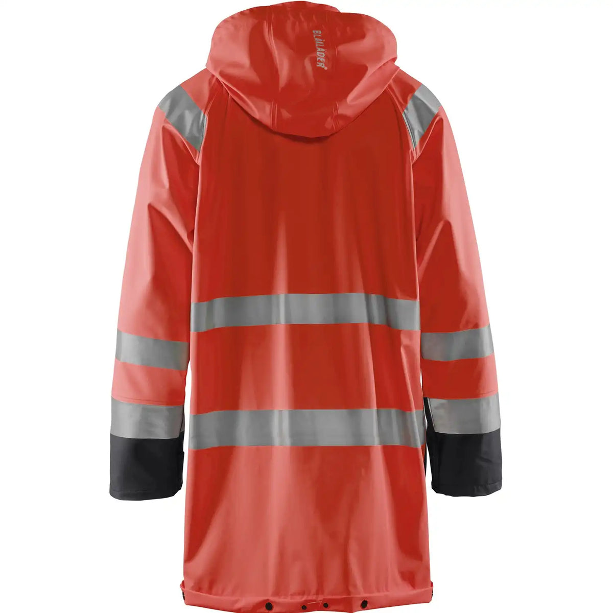 Blåkläder 4324 Level 1 Warnschutz Regenmantel – rot/schwarz