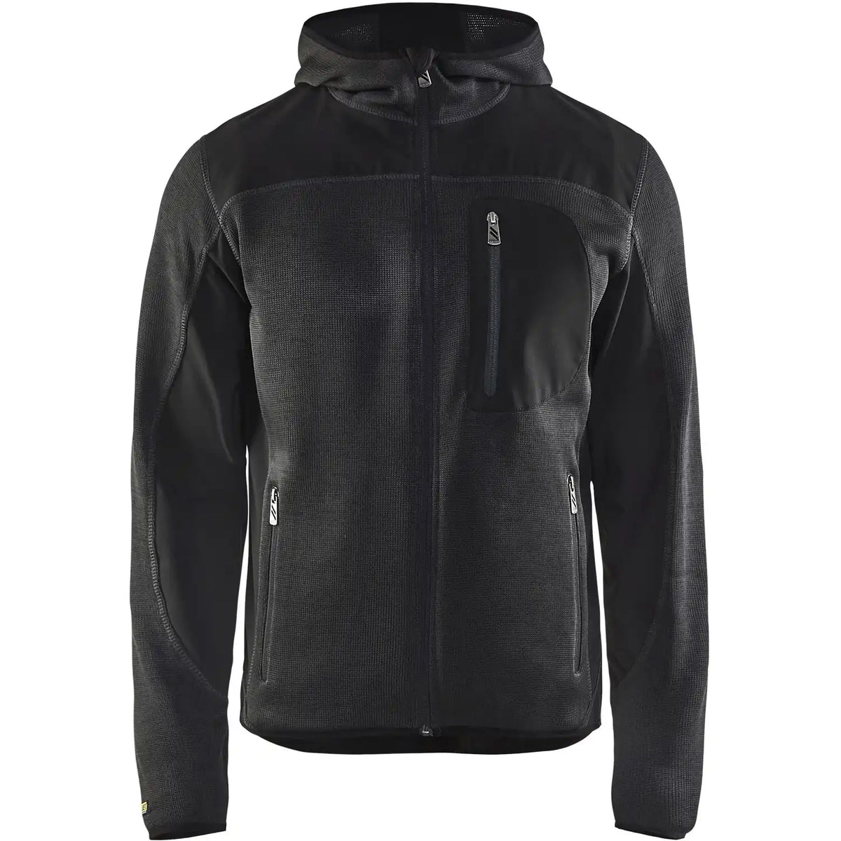 Blåkläder 4930 mit Softshell Strickjacke – dunkelgrau/schwarz