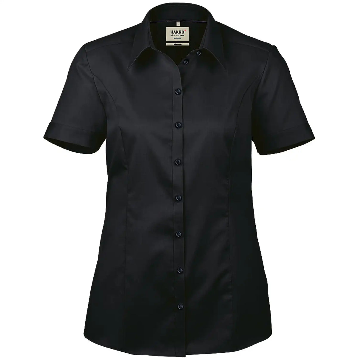 Hakro Business Comfort halbarm 112 Bluse – schwarz