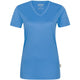 Hakro Damen Coolmax 130g/m² 187 V-Shirt – malibu-blue