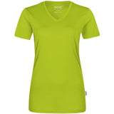 Hakro Damen Coolmax 130g/m² 187 V-Shirt – kiwi