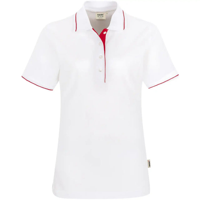 Hakro Damen Casual 203 Contrast Polo-Shirt – weiß