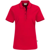 Hakro Damen Casual 203 Contrast Polo-Shirt – rot/schwarz