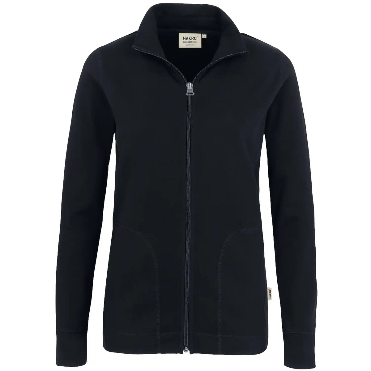 Hakro Damen Interlock 227 Casual-Jacke – schwarz