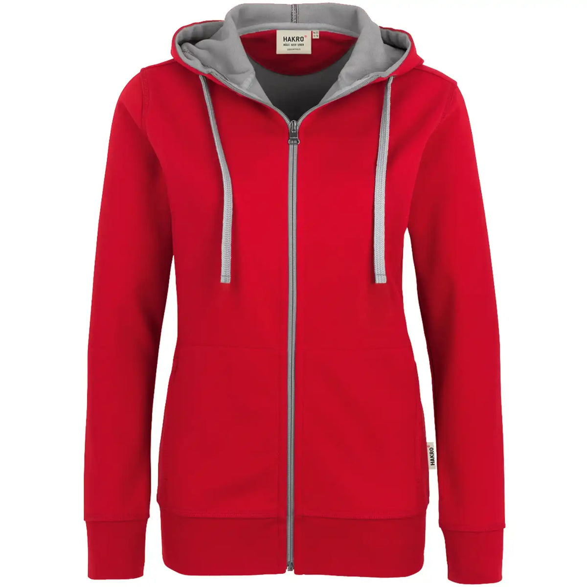 Hakro Damen Bonded 255 -Kapuzen-Jacke – rot