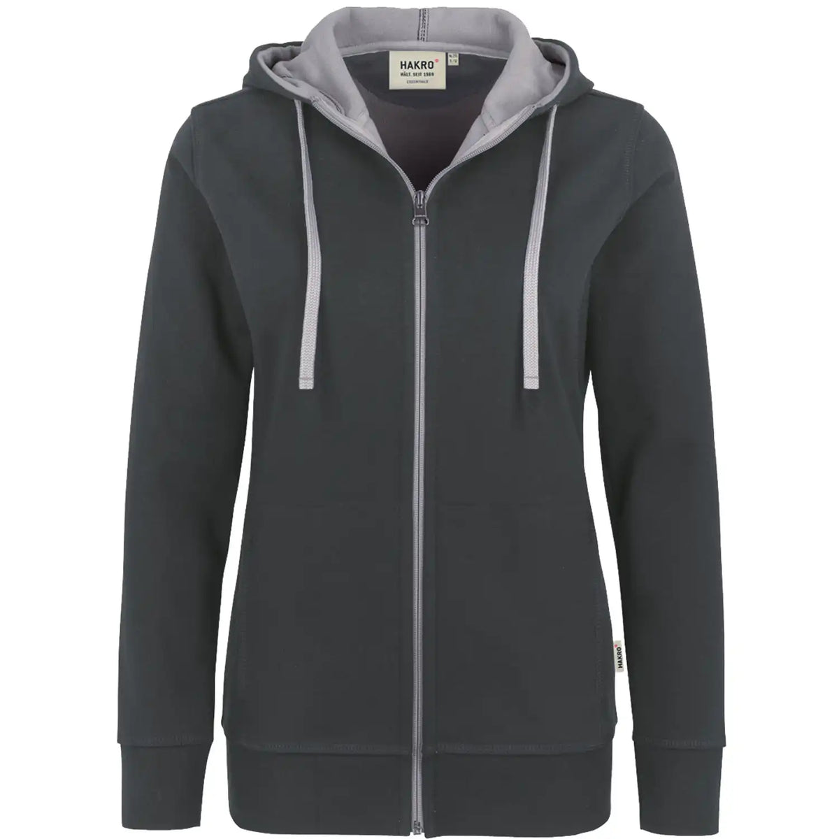 Hakro Damen Bonded 255 -Kapuzen-Jacke – anthrazit