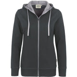 Hakro Damen Bonded 255 -Kapuzen-Jacke – anthrazit