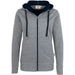 Hakro Damen Bonded 255 -Kapuzen-Jacke – grau-meliert