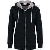 Hakro Damen Bonded 255 -Kapuzen-Jacke – schwarz