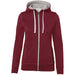 Hakro Damen Bonded 255 -Kapuzen-Jacke – weinrot/silber