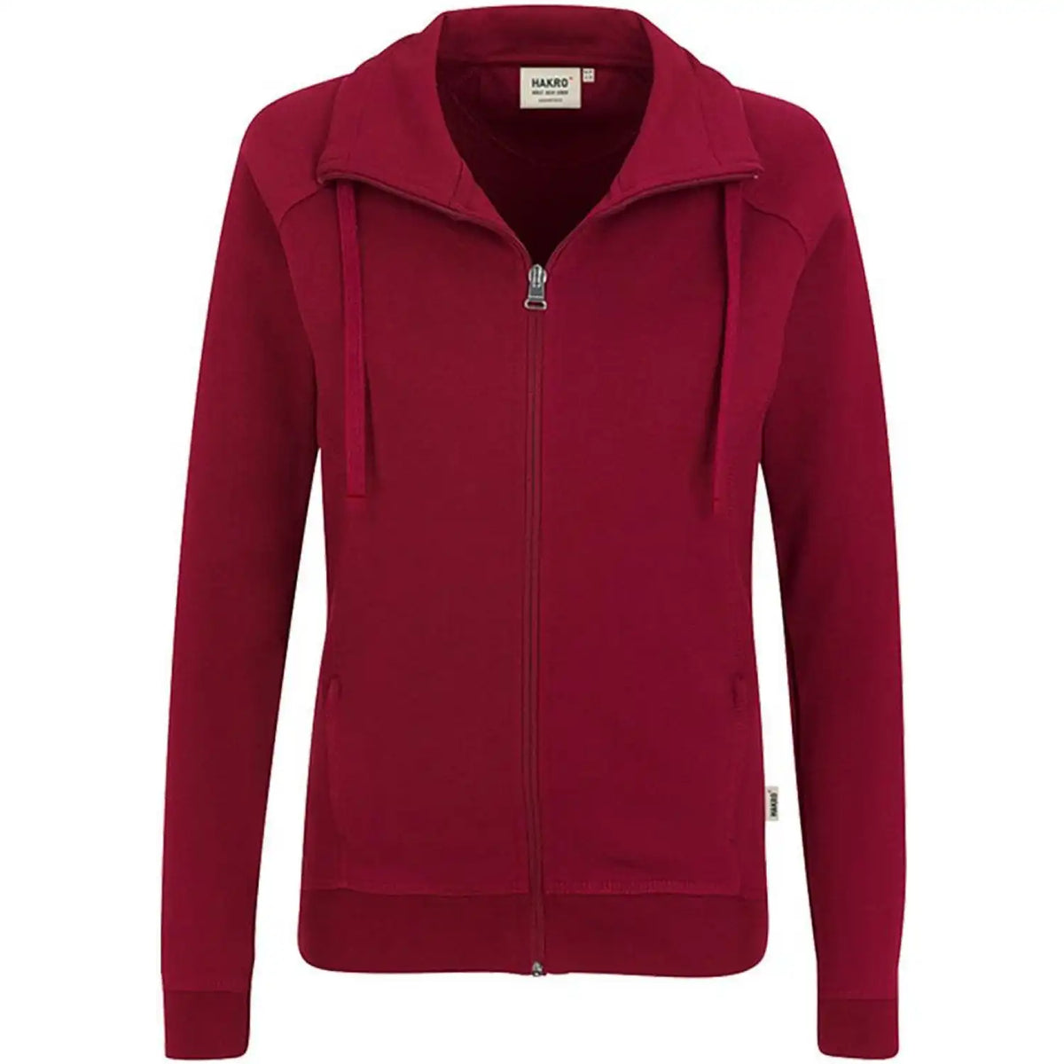 Hakro Damen College 406 -Sweatjacke – weinrot
