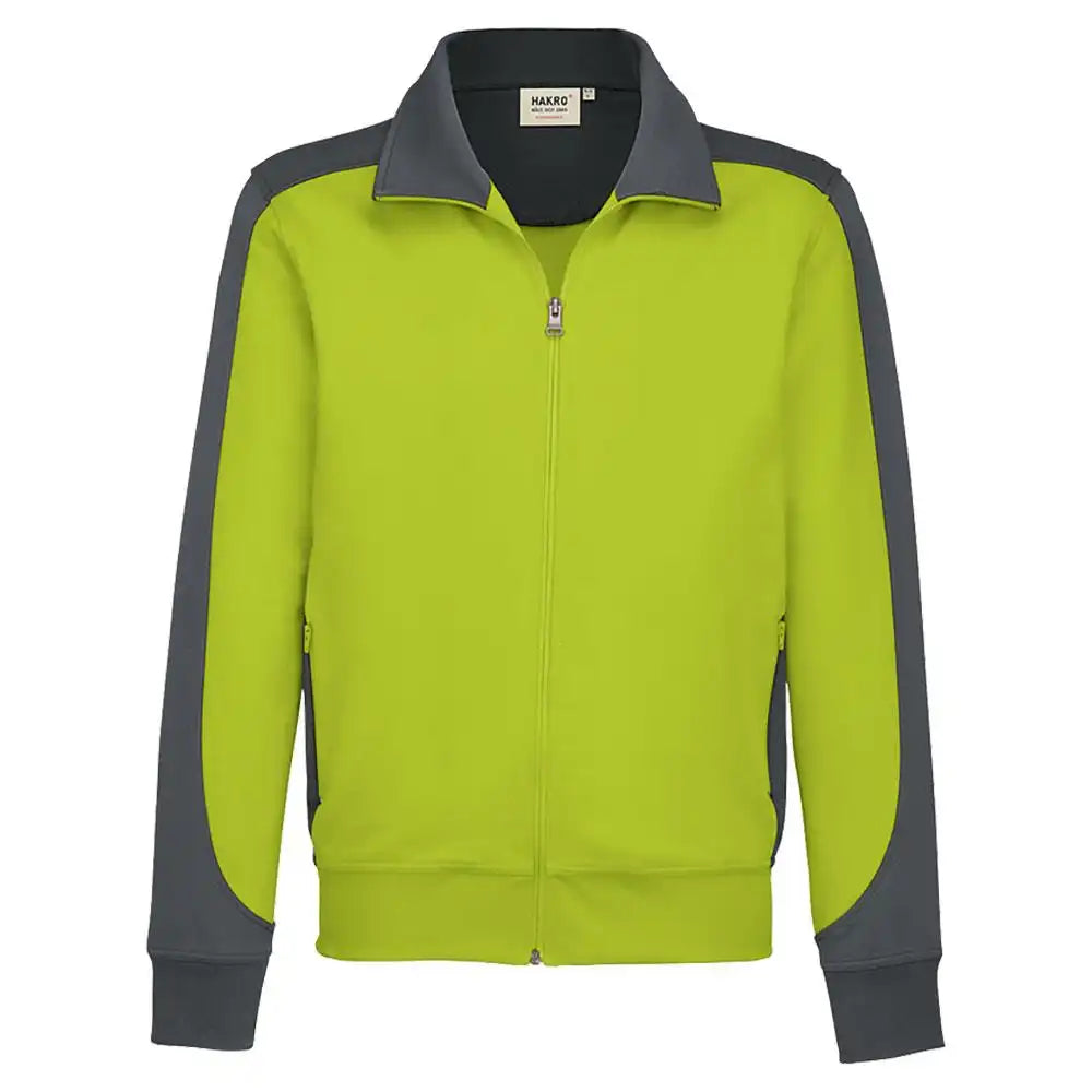 Hakro Performance 477 Sweatjacke Contrast – kiwi
