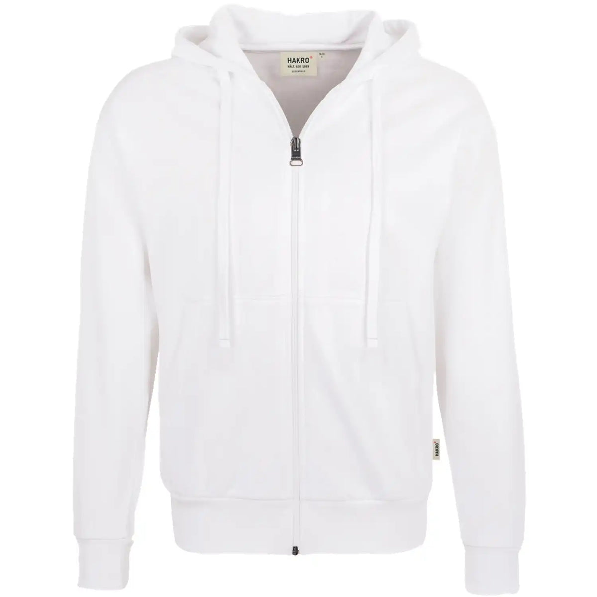 Hakro Premium 605 Kapuzen-Sweatjacke – weiß