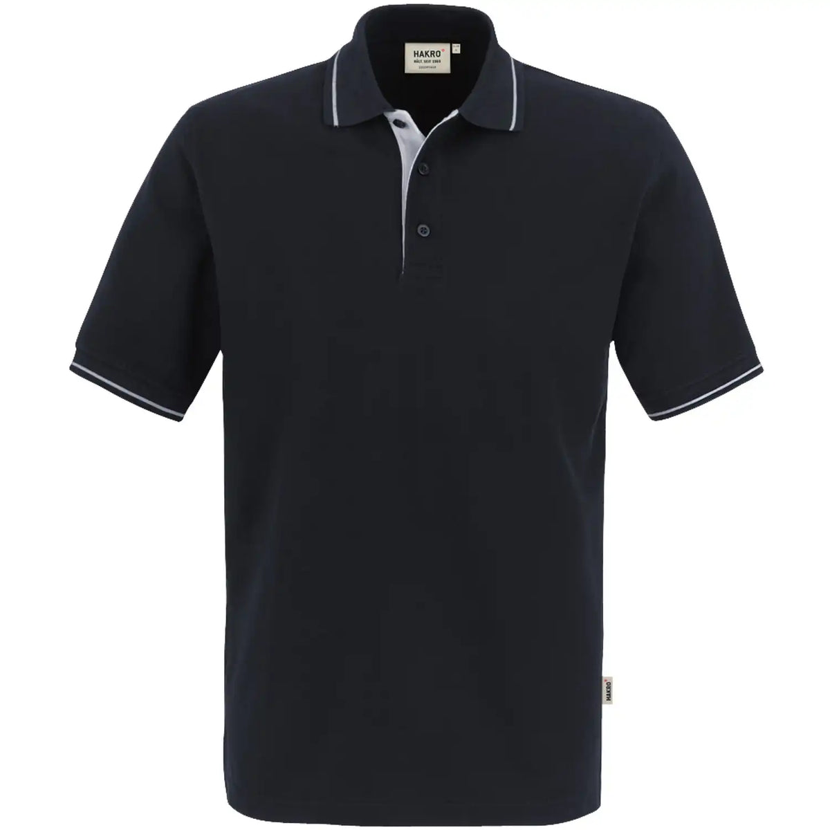 Hakro Casual 803 Contrast Polo-Shirt – schwarz