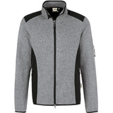 Hakro Dawson 836 Strickfleece-Jacke – grau-meliert