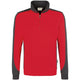 Hakro Performance 476 Zip-Sweatshirt Contrast – rot