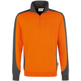 Hakro Performance 476 Zip-Sweatshirt Contrast – orange