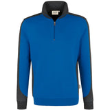 Hakro Performance 476 Zip-Sweatshirt Contrast – royal