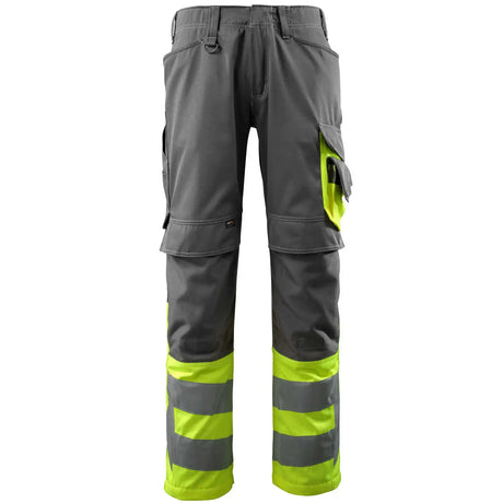 Mascot Leeds Safe Supreme Warnschutzhose – dunkelanthrazit/gelb