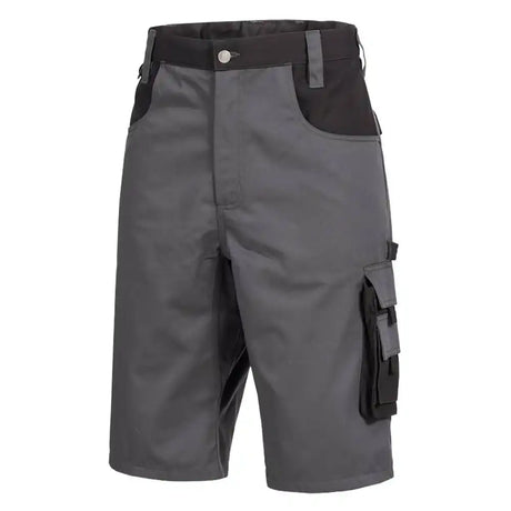 Nitras Motion TEX Plus Arbeitsshorts – grau/schwarz