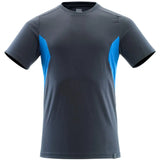 Mascot Accelerate 100% Baumwolle T-Shirt – schwarzblau/azurblau