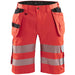 Blåkläder 1586 Warnschutz Stretch Handwerkershorts – rot