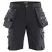 Blåkläder 1988 X1900 Stretch Handwerker-Shorts – dunkelgrau/schwarz
