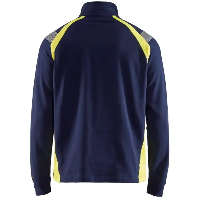 Blåkläder 3432 Zip-Sweatshirt – marine/gelb