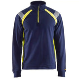 Blåkläder 3432 Zip-Sweatshirt – marine/gelb