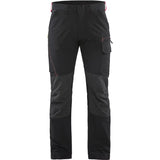 Blåkläder 1422 Stretch Servicehose – schwarz/rot