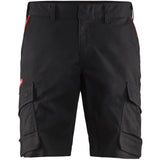 Blåkläder 1446 Industrie Stretch Shorts – schwarz/rot