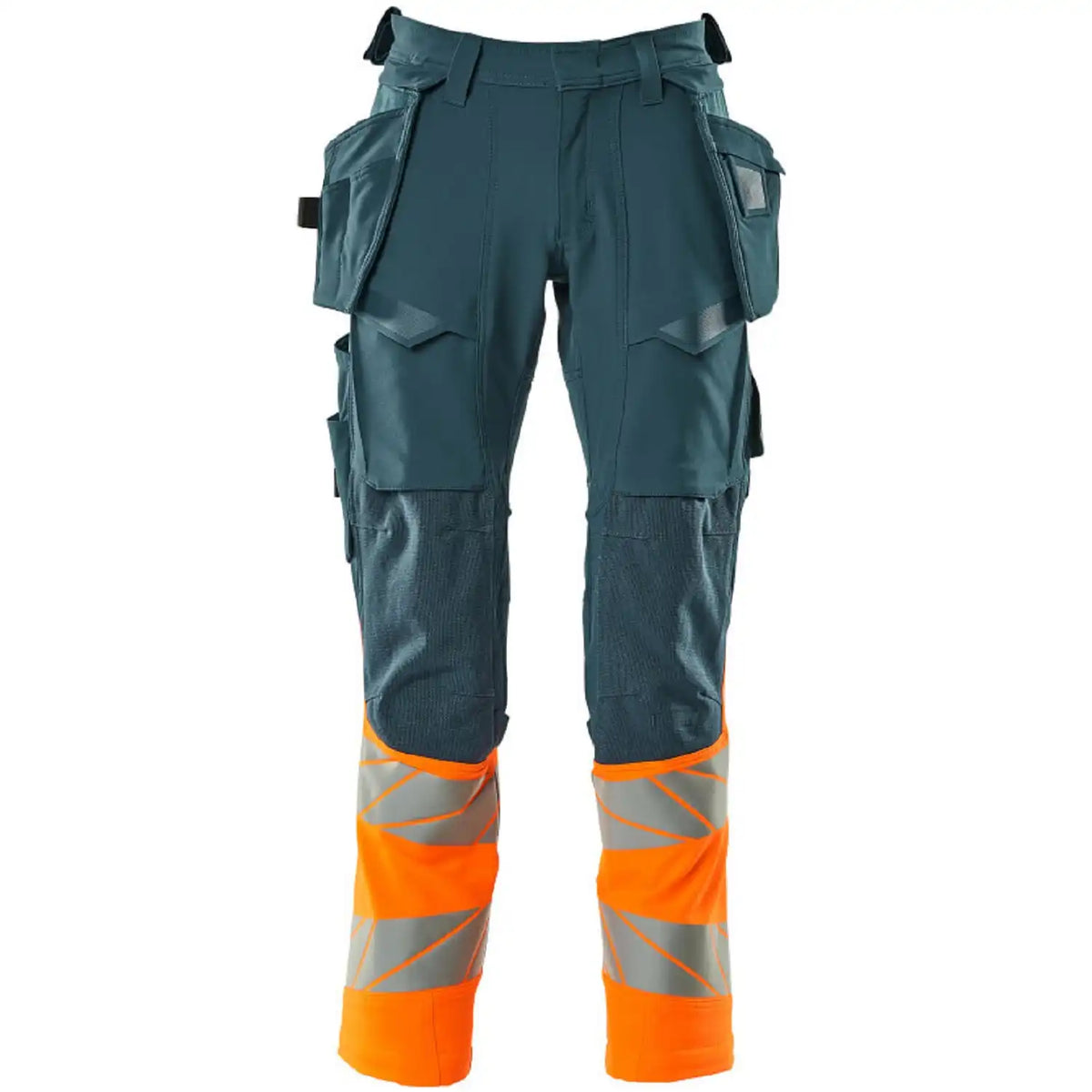 Mascot Accelerate Safe Warnschutz Bundhose Kl.1 19131-711 – dunkelpetroleum/orange
